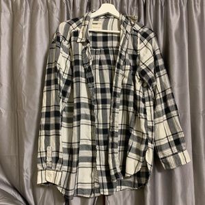 BLACK AND WHITE FLANNEL